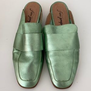Free People At Ease Metallic Loafers